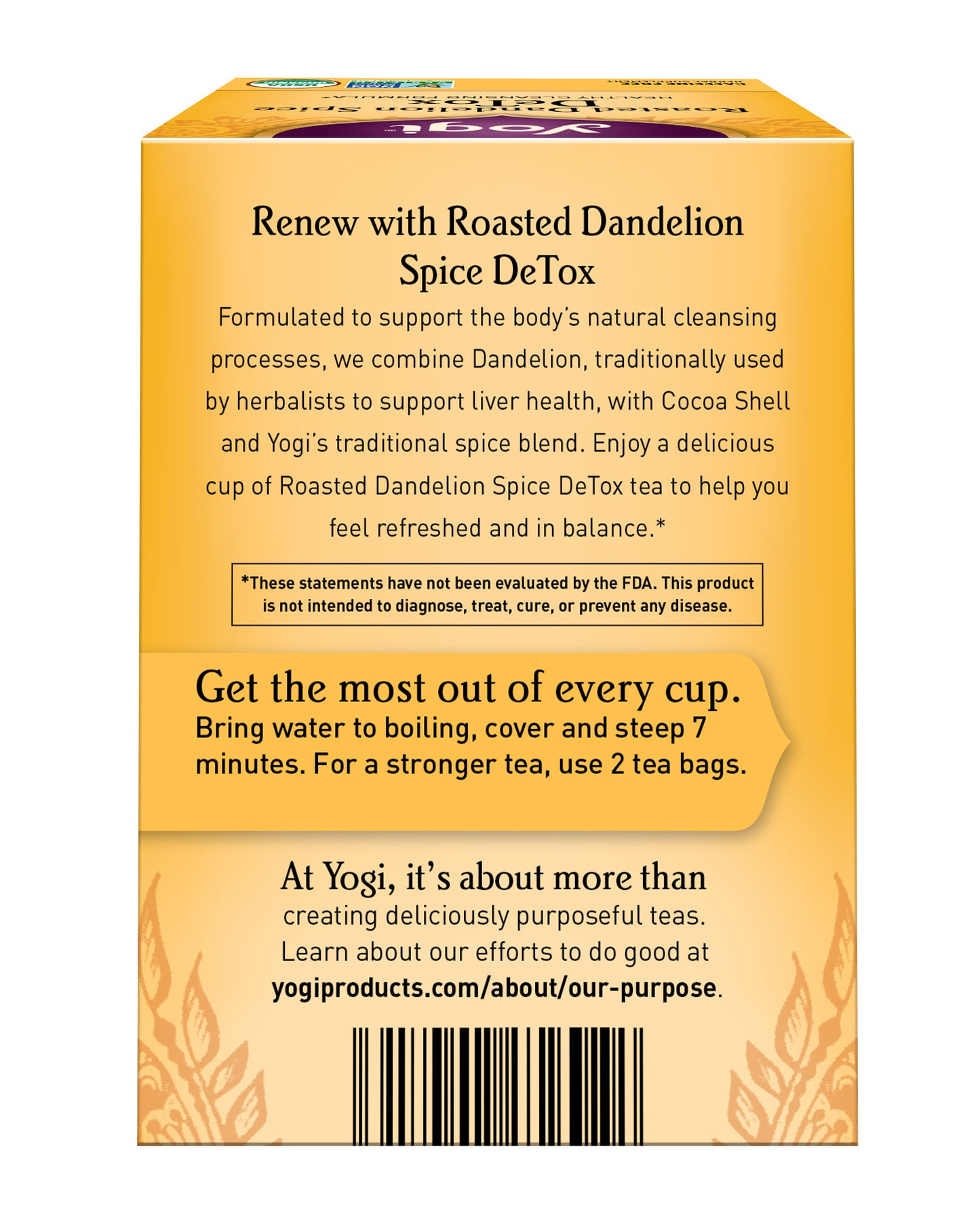 Roasted Dandelion Spice DeTox Tea